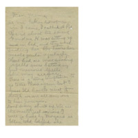 Short letter from Cyrus Walker to his wife about her parents' health and making phone call