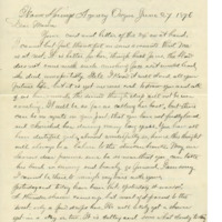 Letter from Cyrus Walker to his wife after receiving the news of her mother's death Letter from Cyrus Walker to his wife after receiving the news of her mother's death