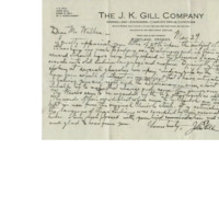 Letter from John Gill to Cyrus Walker thanking him for a correction made to a dictionary entry on the Chinook Tribe Letter from John Gill to Cyrus Walker thanking him for a correction made to a dictionary entry on the Chinook Tribe