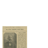 "Cyrus H. Walker" news article in The Pacific Homestead on Cyrus Walker's visit to the newspaper's office "Cyrus H. Walker" news article in The Pacific Homestead on Cyrus Walker's visit to the newspaper's office