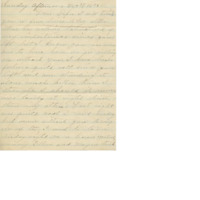 Letter from Mary Walker to her husband, Cyrus Walker, sending him news