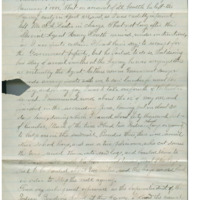 Drafts of a sworn statement made by Cyrus Walker defending Indian Agent William W. Dougherty, recounting finances and work at Warm Springs