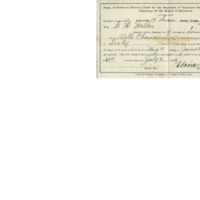Check for teacher's salary issued to Cyrus Walker
