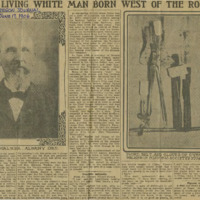 "Oldest Living White Man Born West of the Rockies" news article in the Oregon Journal on Cyrus Walker "Oldest Living White Man Born West of the Rockies" news article in the Oregon Journal on Cyrus Walker