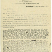 Letter from George Himes to Cyrus Walker on financial matters, the health of Mr. Wheeler, and prohibition Letter from George Himes to Cyrus Walker on financial matters, the health of Mr. Wheeler, and prohibition